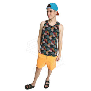 Camiseta sin mangas de fitness para hombre, talla grande, informal, transpirable, de malla, de secado rápido, ecológica, de poliéster/algodón, ajuste holgado, al por mayor - Product Image 4