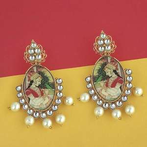 Kriaa Padmavati inspirado chapado en oro colgante Vintage moda gota diseño clásico religioso madera cobre para fiestas-1315127 - Product Image 1