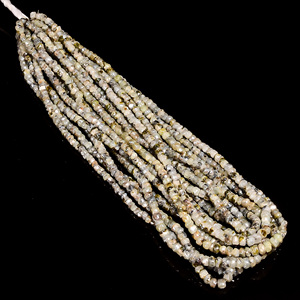 ลูกปัดหินพรีไนต์ลูกปัดพลอยพรีไนท์แบบเรียบลูกปัดหินพรีไนต์สำหรับทำเครื่องประดับลูกปัดอัญมณีหลวม - Product Image 4