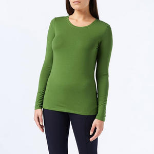 T-shirt à manches longues 100% coton pour femmes Meilleur design avec le plus récent style Vêtements décontractés respirants pour femmes de grande taille - Product Image 5