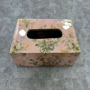 Stylish Ethnic Wood <b>Tissue</b> Box Durable Napkin Paper Storage <b>for</b> Dining Home Decor and <b>Weddings</b> - Product Image 1