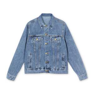 Giacca in Denim da Donna con Grafiche Spray Artistiche, Cappotto Personalizzabile Unico - Product Image 1