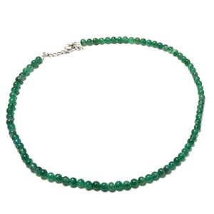 Collier pour femme en forme d'émeraude verte de laboratoire avec chaîne en argent sterling 925. - Product Image 3