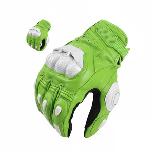 Guantes de Carreras de Cuero Unisex, Guantes de Motocross Antideslizantes de Dedo Completo, Pantalla Táctil, Diseño Personalizado, Guantes de Motociclismo Cross Country - Product Image 3