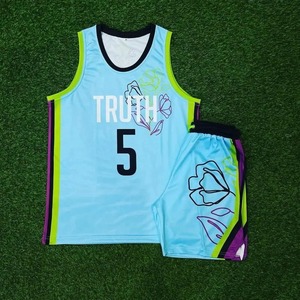 Uniformes de basket-ball unisexes kits de basket-ball originaux personnalisés ensemble d'uniformes de basket-ball avec logo imprimé par sublimation - Product Image 3