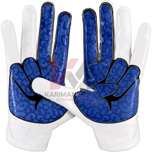 Gants de football américain respirants à adhérence collante, OEM, livraison rapide, gants de football américain professionnels pour receveur, OEM, vente en gros - Product Image 2