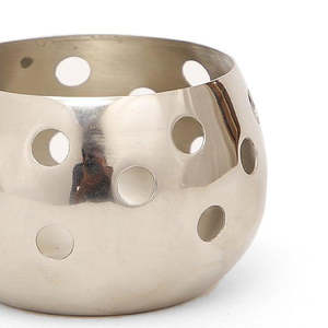 Support de lampe à thé en argent métal décoratif élégant pour la maison mariage hôtel ou restaurant pour décorations de Noël - Product Image 3