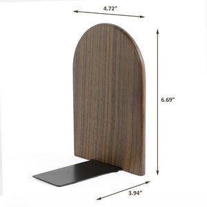 Wholesale Modern Style Wooden Bookends Non-Skid Bookend for Heavy <b>Books</b> for Office or Home Desk <b>Decorative</b> Purpose - Product Image 6