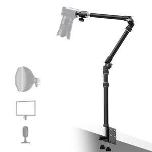 RAUBAY Desktop <b>Magic</b> Arm Aluminum Alloy Adjustable 360° Rotating Mount for Video Shooting Studio Equipment - Product Image 2