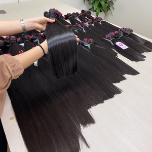 Os de luxe droit 100% cheveux humains vietnamiens prix de gros Super Double dessiné Machine trame cheveux - Product Image 1