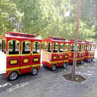 Haute qualité bonne sécurité coloré électrique parc d'attractions personnalisé Train sans piste à vendre