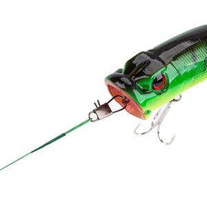 Guide-fil de pêche en acier résistant aux morsures de 10 à 30cm avec émerillon et fixation à pression pour la pêche en bateau sur l'océan et le lac - Product Image 4