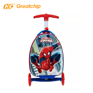 Set di Valigie Rigide con Etichetta per Bagagli, Trolley da Viaggio 20 Pollici, Valigia Scooter per Bambini - Product Image 3