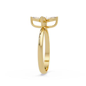 Luxury <b>Rings</b> 14K Gold Custom Fine jewelry Floral Marquise Cut CVD Lab Grown Diamond Engagement <b>Ring</b> Wedding Band for women's - Product Image 3