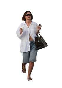 กางเกงยีนส์ขาสั้นเดนิม 3XL แบบสั่งทำพิเศษ ขอบดิบ เอวสูงสำหรับผู้หญิง ซัมเมอร์ ล้างสีแล้ว ไซส์พลัส - Product Image 3