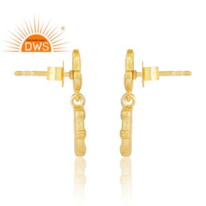 ต่างหูห้อยชุบทอง18K ดีไซน์ทันสมัยอัญมณีดีมีสไตล์สำหรับผู้หญิงของขวัญสำหรับผู้หญิงสำหรับเธอ - Product Image 4