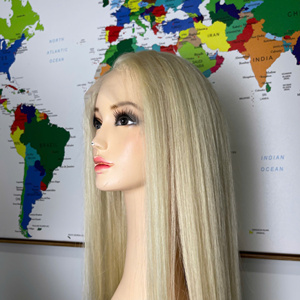 Perruque en cheveux humains de qualité supérieure 2025, cuticules alignées, lisse, blonde, perruque en dentelle complète, extensions de cheveux du Vietnam - Product Image 4