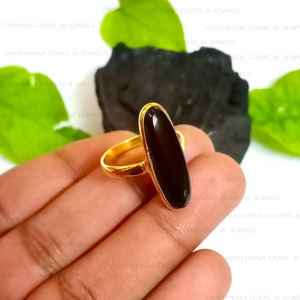 แหวนทองคำขนาด8x25มม. สีดำนิลชุบโรเดียม18K ชุบโรเดียมชุบ925เงินสเตอร์ลิงของขวัญสำหรับเธอ - Product Image 3