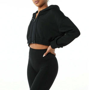 Sudaderas con capucha de entrenamiento para mujer de alta calidad, sudaderas con capucha de entrenamiento de gimnasio azul cielo para damas fabricadas en Pakistán - Product Image 4