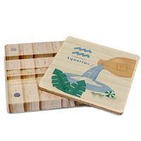Cadeaux promotionnels OEM : Miroir portable en bois imprimé sérigraphié, design moderne et raffiné, pour maquillage, accessoires de téléphone portable et usage bureautique.