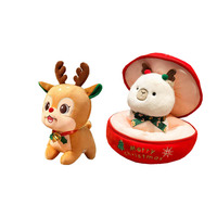 Vente en gros de décorations de Noël de haute qualité, jouets en peluche, Père Noël, rennes, animaux en peluche, poupées en peluche personnalisées pour Noël