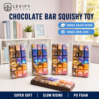 Jouet Squishy Barre de Chocolat à Remontée Lente Anti-Stress, en Mousse PU Souple, pour Apaiser les Mains et Apaiser le Bureau au Quotidien