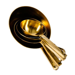 ถ้วยตวงสแตนเลสเคลือบทอง PVD ปลอดภัยสำหรับสัมผัสอาหาร ถ้วยตวงหรูหราสำหรับอุปกรณ์ครัว - Product Image 1