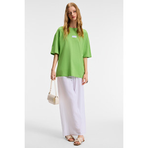 ETHIQUET ZEYLINA Camiseta de manga corta con cuello redondo y estampado 100% algodón para mujer - Product Image 4