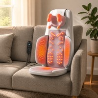 Coussin de massage électrique à points fixes Shiatsu pour le bas du dos, massage thaïlandais complet du dos et des fesses, siège de massage vibrant