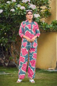 Lanzamiento de un nuevo catálogo Conjunto de patrón de camisa con estampado de rayón para festivales y fiestas Ropa informal india y pakistaní - Product Image 3