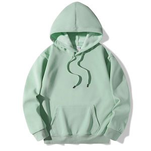 Fourniture d'usine 400gms coton impression blanc lourd pour broderie unie en relief strass hiver unisexe sweats à capuche personnalisés - Product Image 2