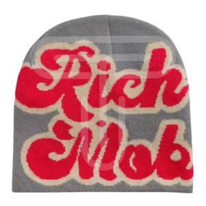 Gorro de Punto Informal Ligero, Gorro de Invierno Elegante, Gorro de Invierno Personalizado de Alta Calidad, Gorro de Invierno con Logotipo Personalizado, Gorros de Jacquard de Invierno - Product Image 3