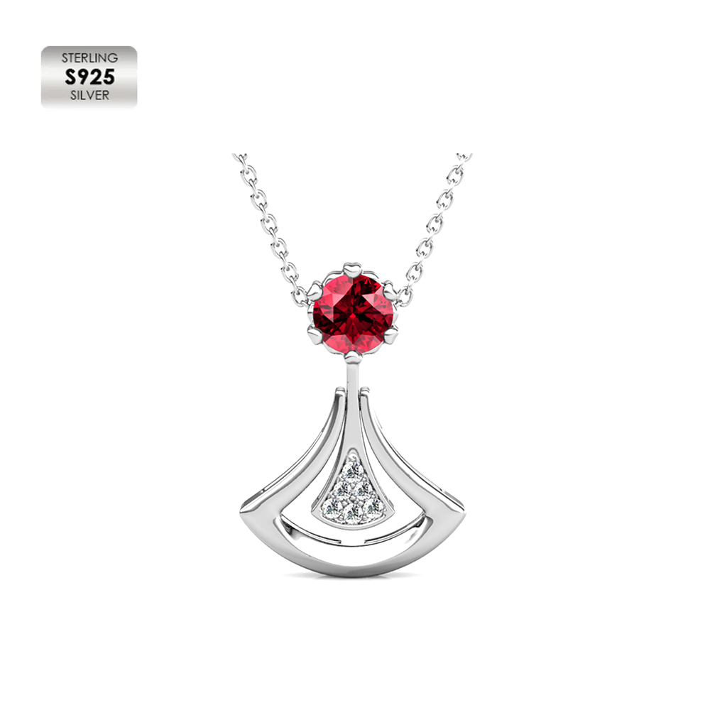 925 Silver with 18k White Gold Plated Necklace