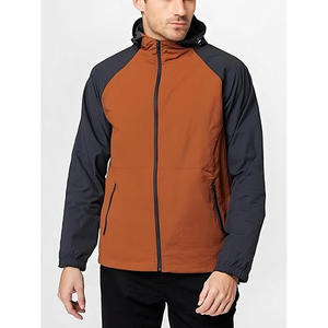 Chaqueta Cortavientos Impermeable con Capucha para Hombre, Ropa Informal Suave de Color Liso, Chaqueta de Senderismo para Mujer - Product Image 3