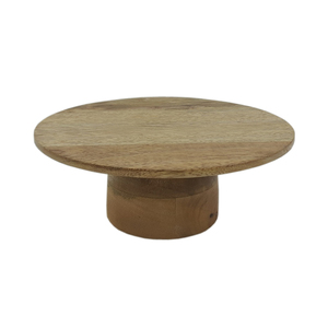 แท่นวางเค้กแบบชั้นเดียวทำจากไม้รูปทรงกลมสำหรับตกแต่งงานวันเกิดงานเลี้ยงเค้กโดมขายส่งจำนวนมาก - Product Image 3