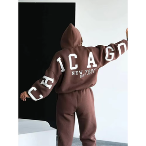 เสื้อฮู้ดดี้ผู้ชายไซส์ใหญ่ สีขาวล้วน ผ้าฝ้ายเฟรนช์เทอร์รี่ สวมใส่สบายๆ ในฤดูใบไม้ร่วง ทรงปกติ แบบถัก - Product Image 2