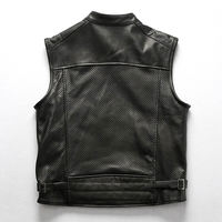 Gilet en cuir respirant d'hiver de haute qualité pour homme, taille personnalisée, couleurs personnalisées, logo, séchage rapide, style urbain, 100% cuir