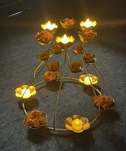 ที่วางเทียนรูปดอกบัวดอกไม้แบบดิวาลิลอยได้สำหรับตกแต่งภายในบ้านงานรื่นเริงงานแต่งงาน - Product Image 5