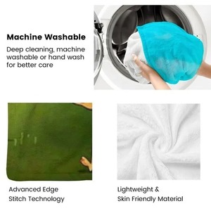 Couverture de survie d'urgence respirante toutes saisons en polaire corail épaisse 100 % polyester couleur unie personnalisable - Product Image 4