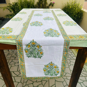 Venta al por mayor de lujo hecho a mano tejido floral caminos de mesa suave y duradero algodón textil eventos al aire libre fiestas boda decoración del hogar - Product Image 6