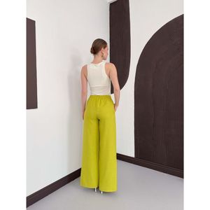 Pantalon en lin vert pistache en gros - [object Object] - Product Image 5