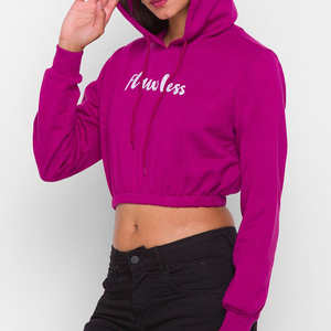 Top corto con capucha para mujer de calidad superior con mangas completas ajustables Suministro directo de fábrica MOQ bajo para invierno - Product Image 2