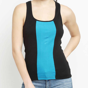 Nuevas mujeres de algodón sólido tejido de punto de encaje decoración un conjunto corto sin mangas Casual elegante moda verano Tops - Product Image 2