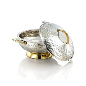 Top vendeur arabe métal Hotpot servant désert chauffe-aliments de table or et argent restaurants et hôtels fournitures - Product Image 2