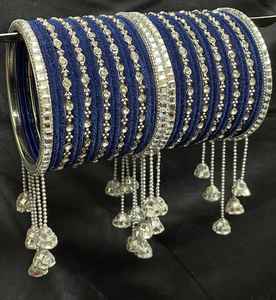 Bracelets Kundan en fil de soie faits à la main |   Bijoux élégants pour mariée et usage quotidien |   Cadeaux de retour parfaits pour les occasions spéciales - Product Image 5