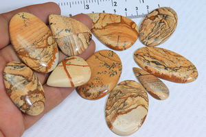 Véritable image Jasper Gemstone Mix Shape Customized Size Loose Picture Jasper Cabochon Best For Making Jewelry - Product Image 5