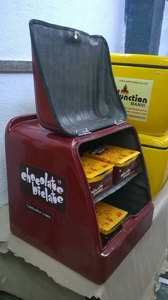 2025 fiberglass Pizza motorcycle scooter and bike delivery <b>boxes</b> with <b>removable</b> shelf <b>for</b> keeping food warm and drink cool Boses - Product Image 1