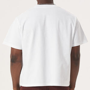 Manufacturer Custom 220 Gsm Cotton Puff Printed Boxy <b>Cropped</b> t Shirt Heavyweight Drop Shoulder Oversized T-shirt <b>for</b> <b>men</b> - Product Image 3