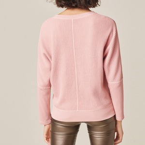 เสื้อสเวตเตอร์ลำลองแขนยาวสำหรับผู้หญิงเสื้อสเวตเชิ้ตลำลองผ้าฝ้ายสีทึบออกแบบได้ตามต้องการสำหรับ2026 - Product Image 3