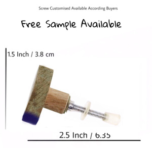 Boutons en bois de résine bleu moderne pour armoires tiroir porte tirer la poignée pour la cuisine salon salle de bain artisanat extérieur garde-robe - Product Image 3